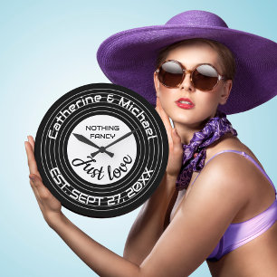 Grande Horloge Ronde Anniversaire du Mariage du disque vinyle de musiqu