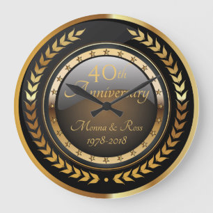 Grande Horloge Ronde Anniversaire du Mariage Royal Metallic de luxe
