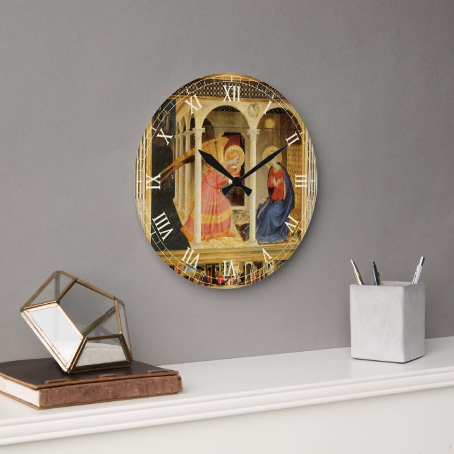 Grande Horloge Ronde Annonciation par Fra Angelico, Beaux-arts de la Re (Bureau)