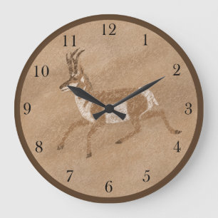 Grande Horloge Ronde Antilope Pronghorn du Sud-Ouest