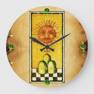 GRANDE HORLOGE RONDE ANTIQUE RENAISSANCE TAROTS 19 /THE SUN