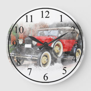 Grande Horloge Ronde Antique voiture
