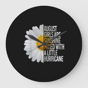 Grande Horloge Ronde Août Anniversaire Femme Cadeau Drôle Citation Cade