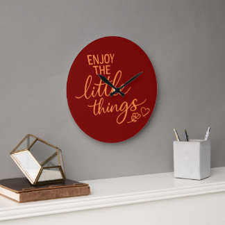 Grande Horloge Ronde Appréciez Les Petites Choses Citation De Gratitude