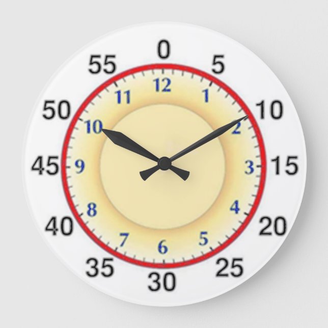 Grande Horloge Ronde Apprendre À Dire À L'Heure (Recto)
