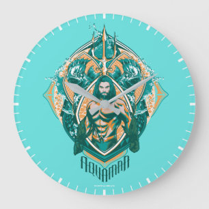 Grande Horloge Ronde Aquaman   Graphique Aquaman & Trenchers