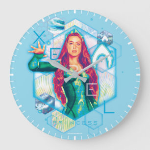 Grande Horloge Ronde Aquaman   Xebel Princess Mera Hexagonal Graphic
