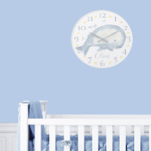 Aquarelle personnalisée Cute Bébé Baleine Nautique