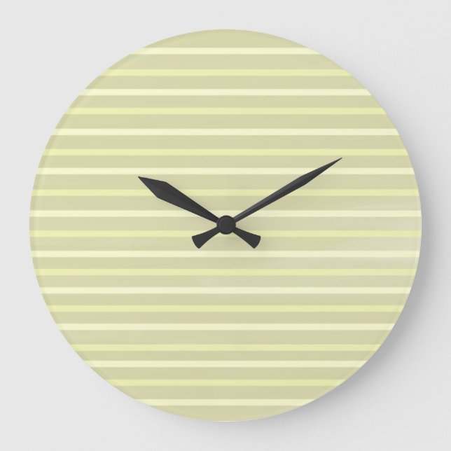 Grande Horloge Ronde aquarelle rayée (Recto)