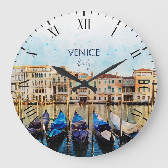Grande Horloge Ronde Aquarelle VENEZIA VENICE - Italie souvenir de voya (Recto)