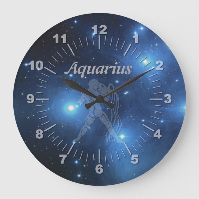 Grande Horloge Ronde Aquarius transparent (Recto)