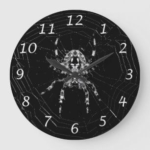 Grande Horloge Ronde Araignée dans l'horloge murale Web