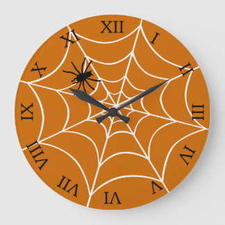 Grande Horloge Ronde Araignée et Web