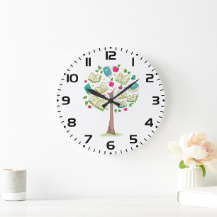 Grande Horloge Ronde Arborescence du livre