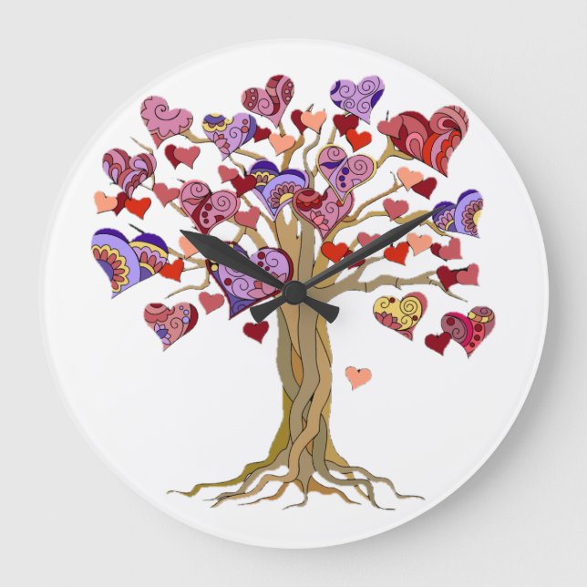 Grande Horloge Ronde arbre d'amour (Recto)