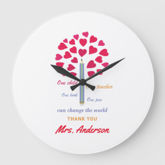 Grande Horloge Ronde Arbre grand crayon / Appréciation de l'enseignant