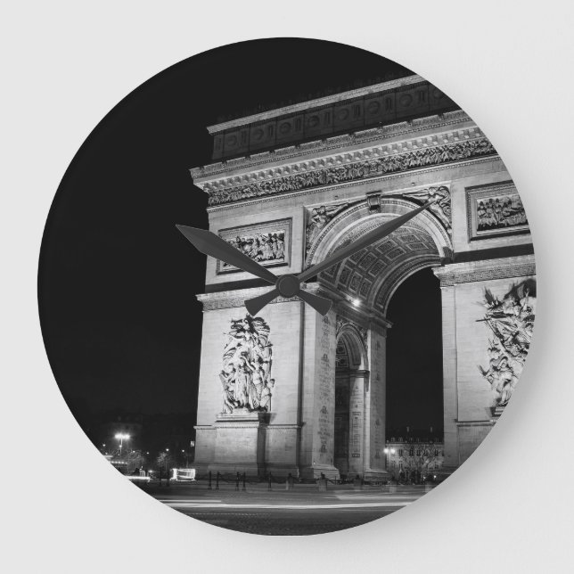 Grande Horloge Ronde Arc de Triomphe la nuit à Paris (Recto)