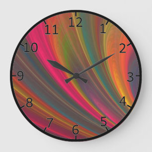 Grande Horloge Ronde Arc-en-ciel
