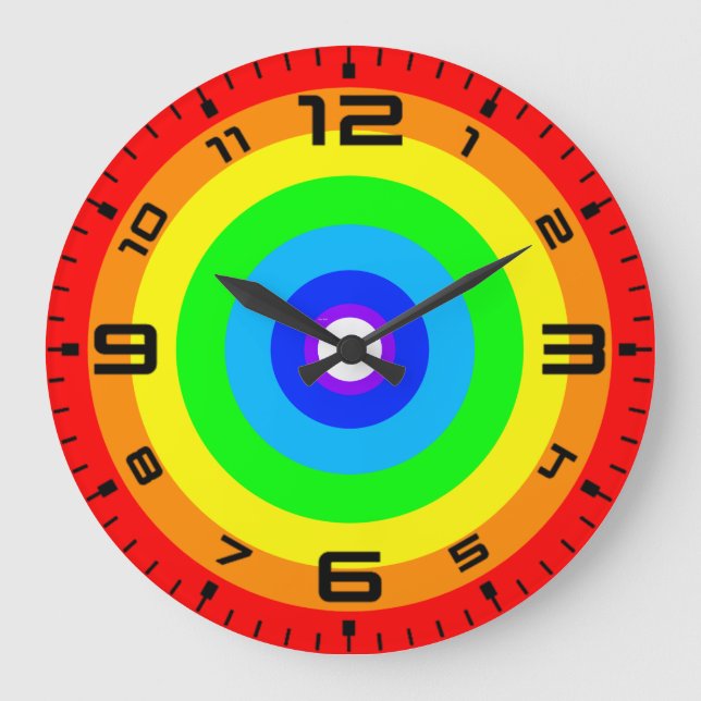 Grande Horloge Ronde Arc en ciel Conception-40686 (Recto)