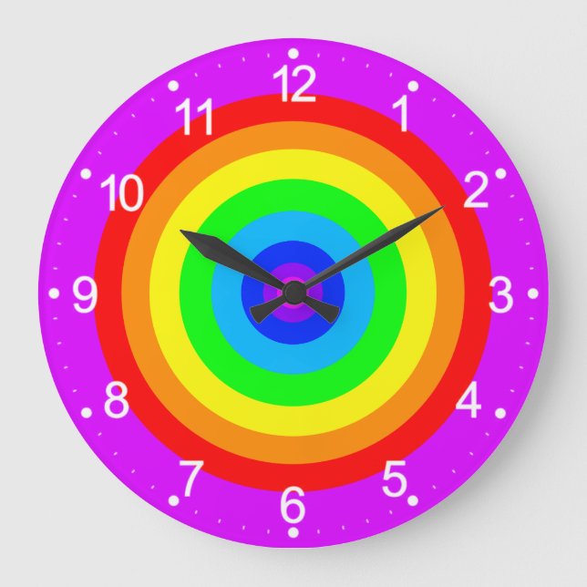 Grande Horloge Ronde Arc en ciel Conception-40686 (Recto)
