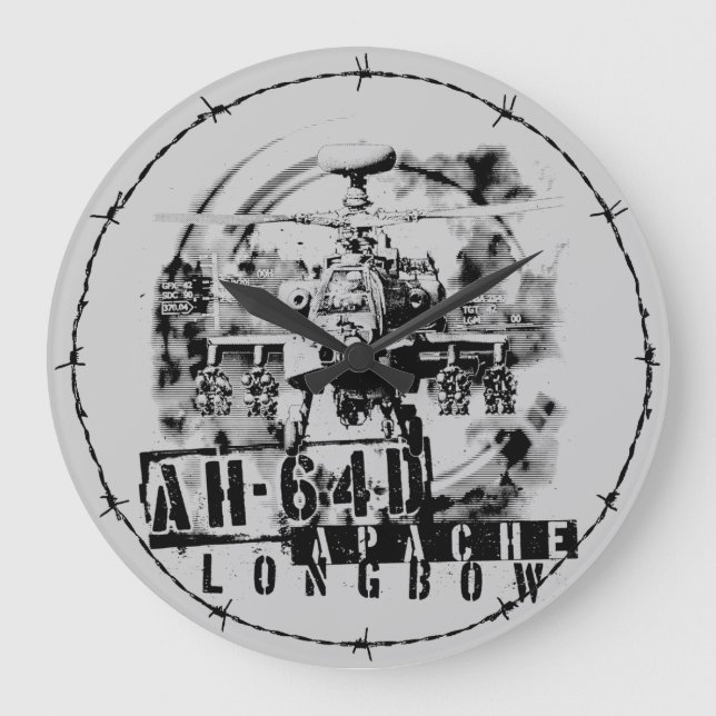 Grande Horloge Ronde Arc long Apache AH-64D (Recto)
