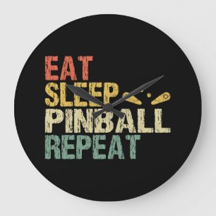Grande Horloge Ronde Arcade Vintage Eat Sleep