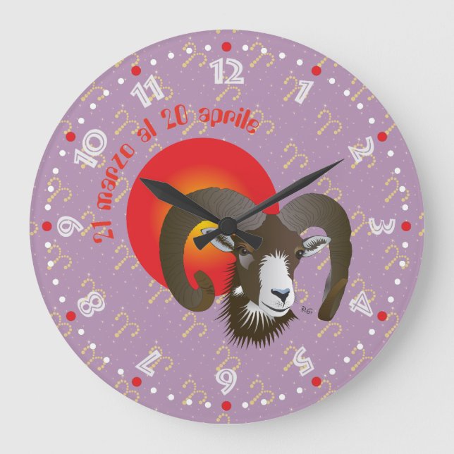 Grande Horloge Ronde Ariete 21 marzo al 20 aprile orologio (Recto)
