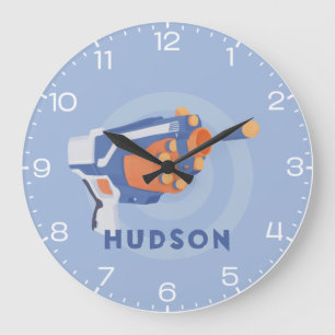 Grande Horloge Ronde Arme à fléchettes en mousse conception personnalis