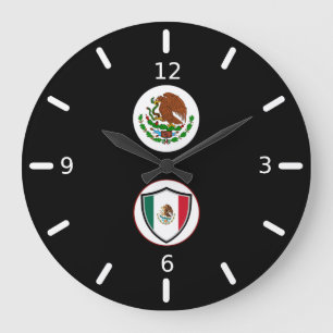 Grande Horloge Ronde Armoiries du drapeau mexicain