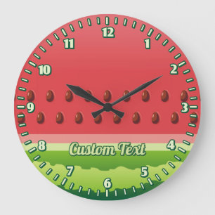 Grande Horloge Ronde Arrière - plan de pastèque