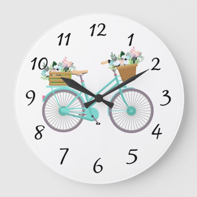 Grande Horloge Ronde Arrière - plan de vélo Animé (Recto)