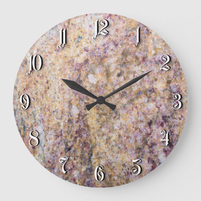 Grande Horloge Ronde Arrière - plan granite (Recto)
