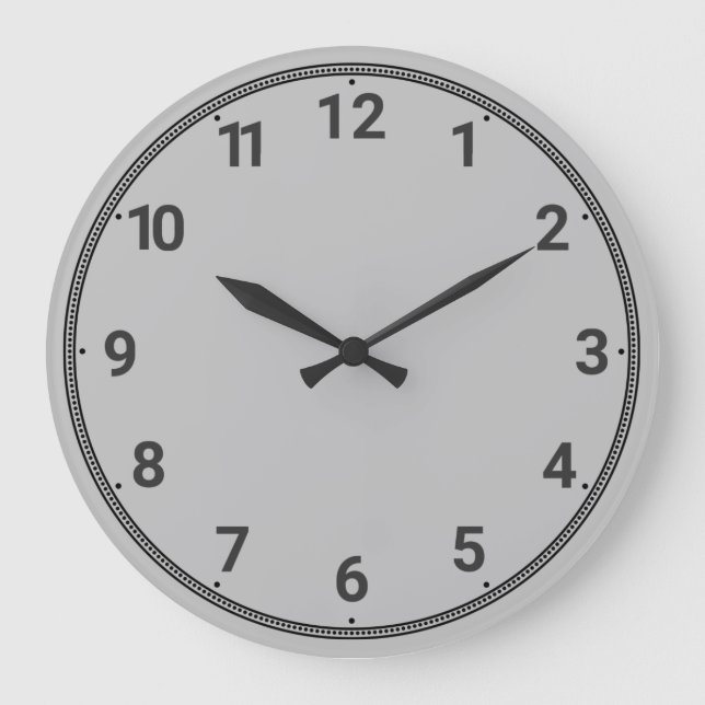 Grande Horloge Ronde Arrière - plan gris (Recto)