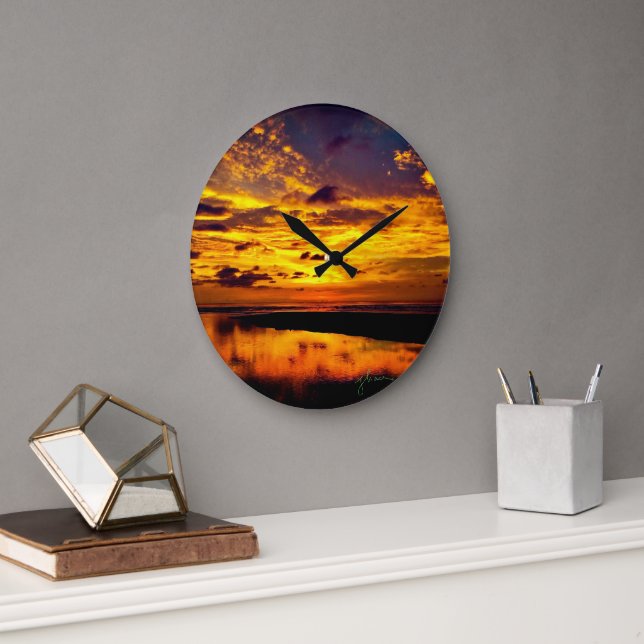 Grande Horloge Ronde Arrondir l'horloge murale de forme (Bureau)