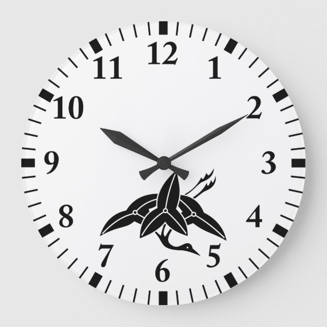 Grande Horloge Ronde Arrowhead en forme de grue (Recto)