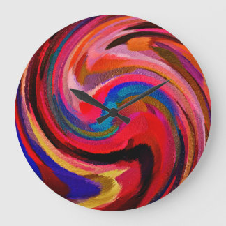 Grande Horloge Ronde Art Abstrait #26