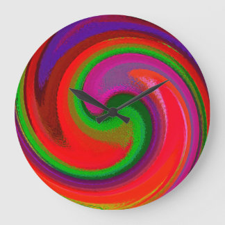 Grande Horloge Ronde Art Abstrait #29