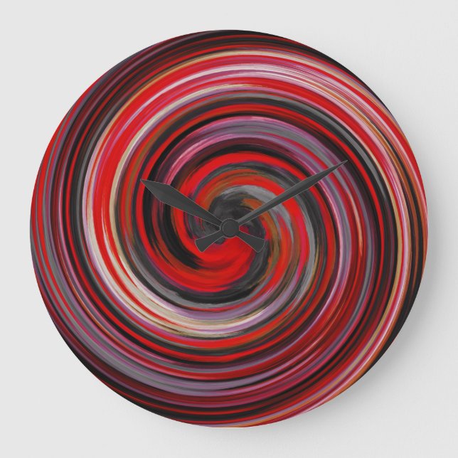 Grande Horloge Ronde Art Abstrait #8 (Recto)