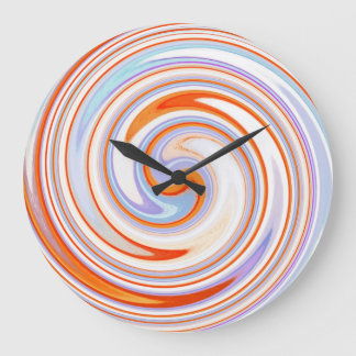 Grande Horloge Ronde Art abstrait de tourbillon moderne #21