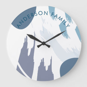 Grande Horloge Ronde Art Abstrait moderne