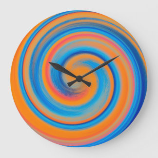 Grande Horloge Ronde Art Abstrait moderne Swirl #20