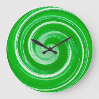 Grande Horloge Ronde Art Abstrait Moderne Swirl #26