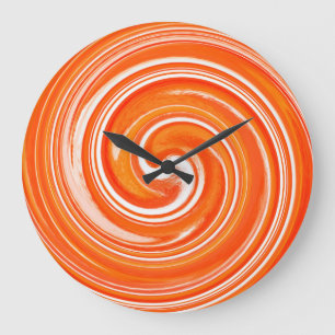 Grande Horloge Ronde Art Abstrait moderne Swirl #27