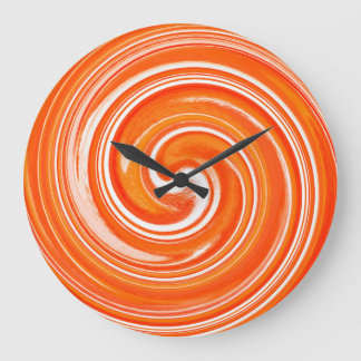 Grande Horloge Ronde Art Abstrait moderne Swirl #27