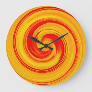 Grande Horloge Ronde Art Abstrait moderne Swirl #3