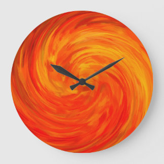Grande Horloge Ronde Art Abstrait Moderne Swirl #38
