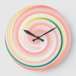 Grande Horloge Ronde Art Abstrait moderne Swirl #45