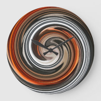 Grande Horloge Ronde Art Abstrait moderne Swirl #5