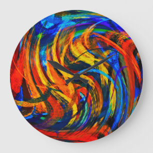 Grande Horloge Ronde Art Abstrait n° 11