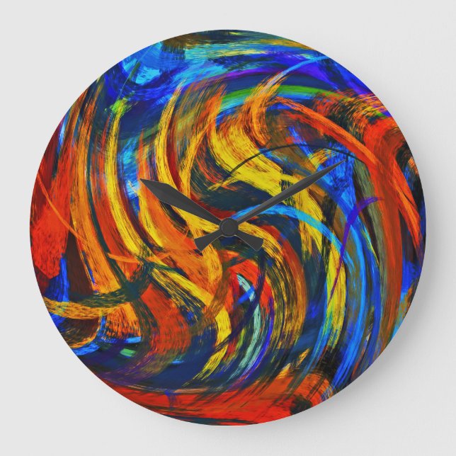 Grande Horloge Ronde Art Abstrait n° 11 (Recto)